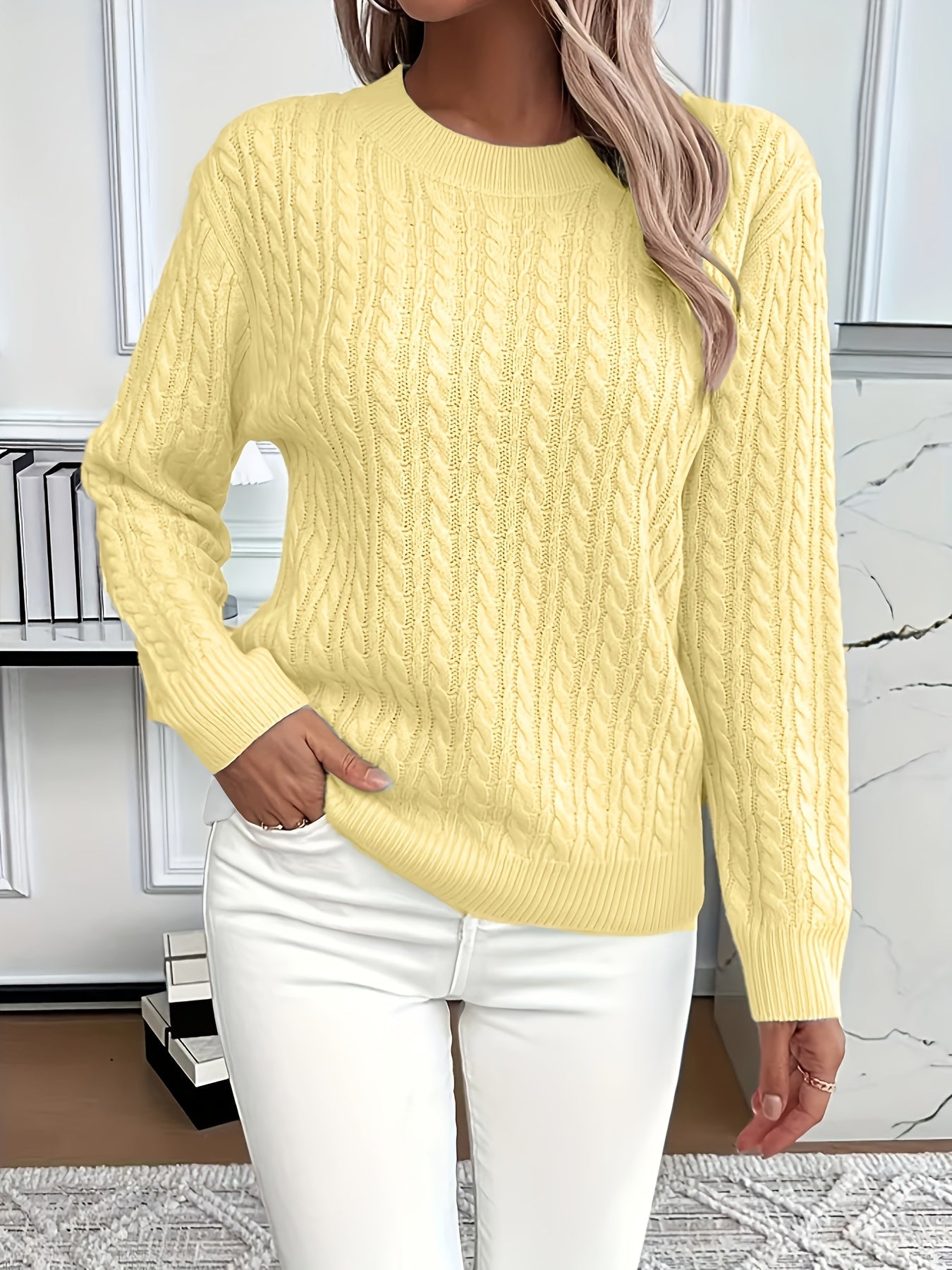 Bernila - Ladies' Cable Knit Jumper 