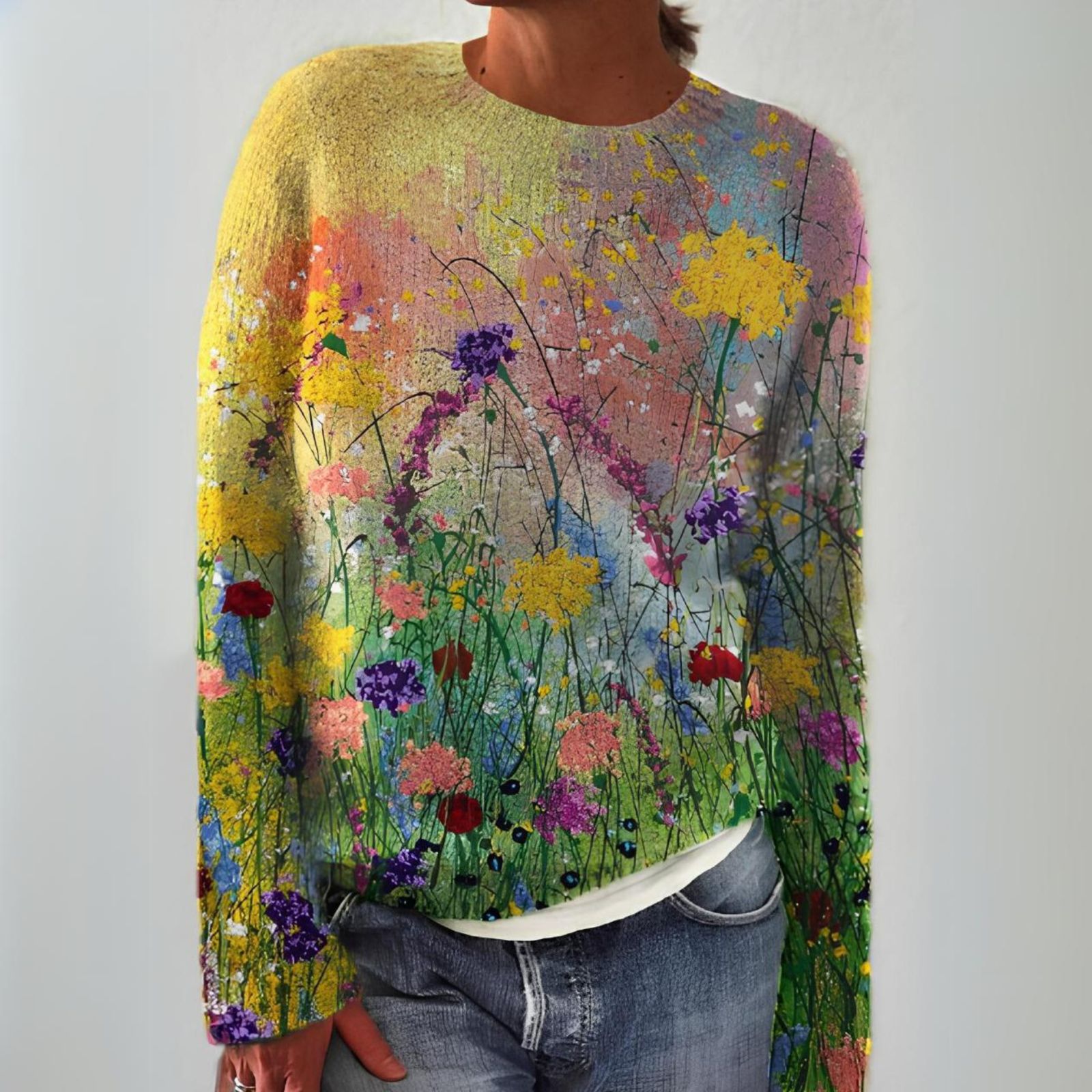 Marta | Pull douillet à motifs floraux