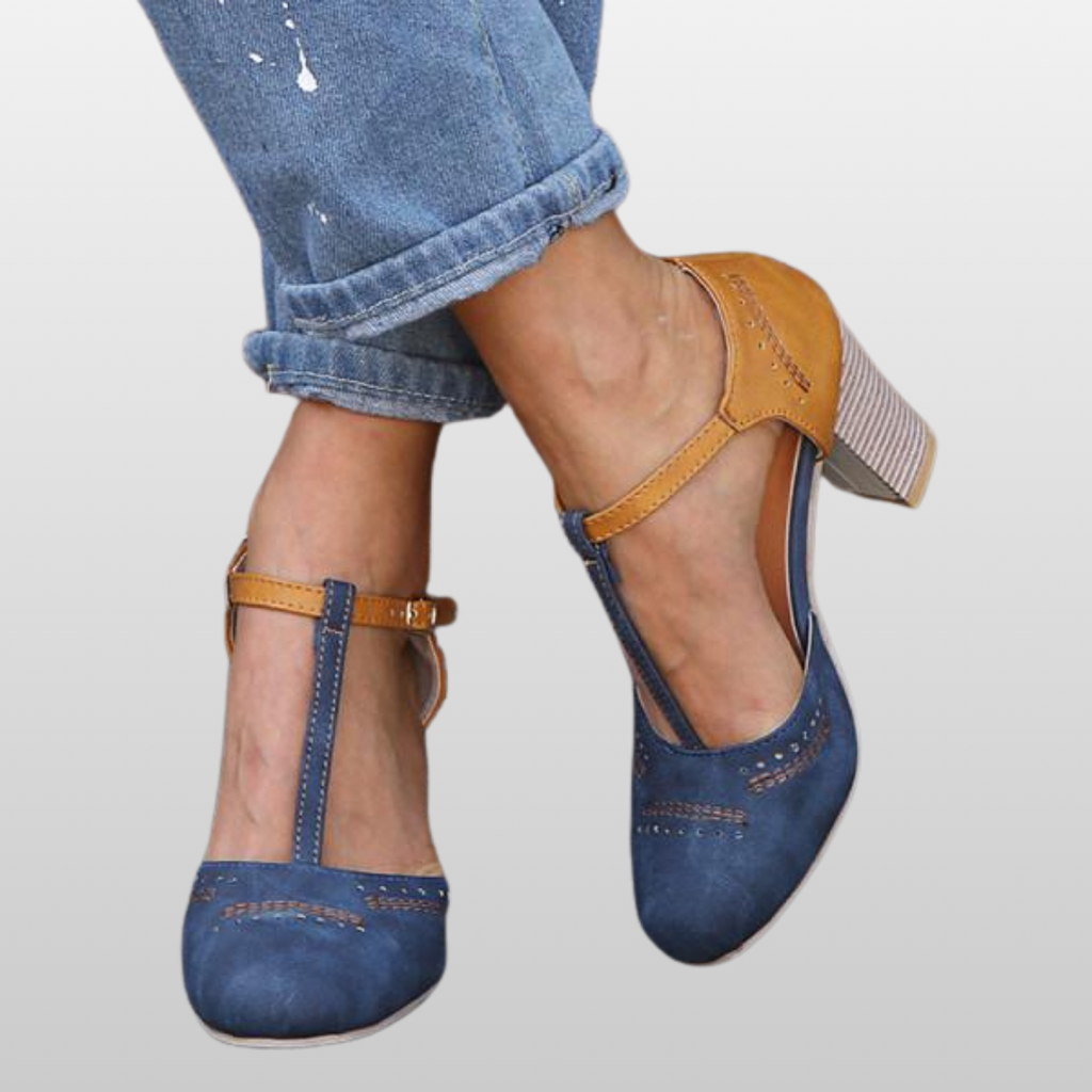 ALICIA™ | High retro heels with T-strap for timeless style