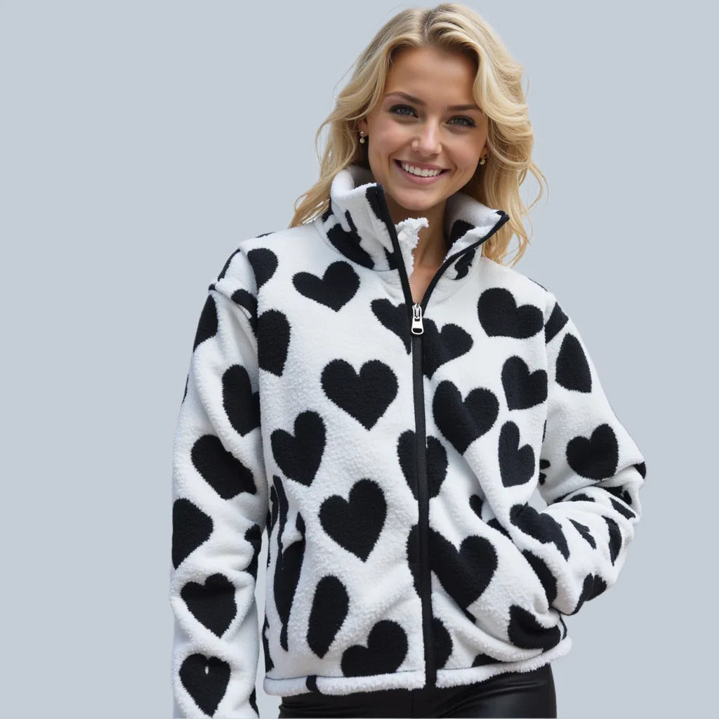 Monica | veste réversible à cœur
