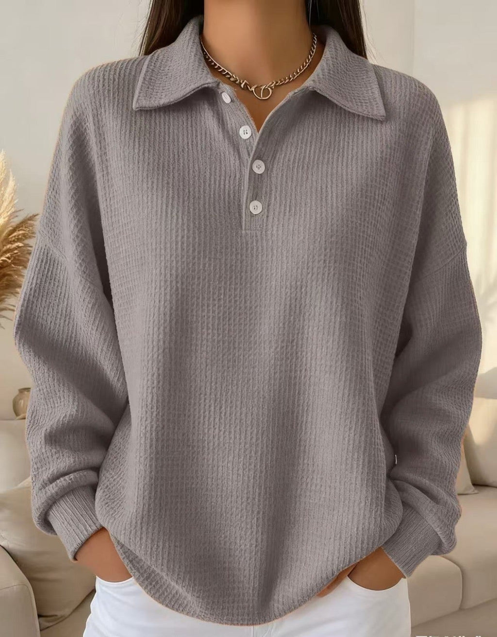 Ava | Pull polo en maille douce