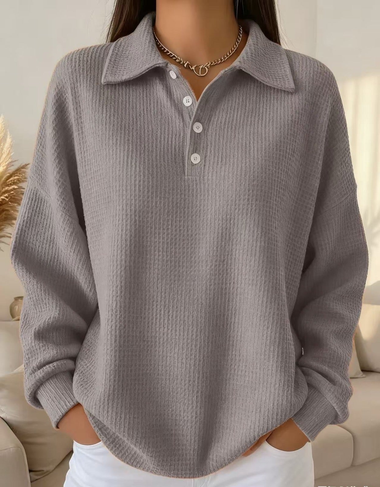 Ava | Pull polo en maille douce
