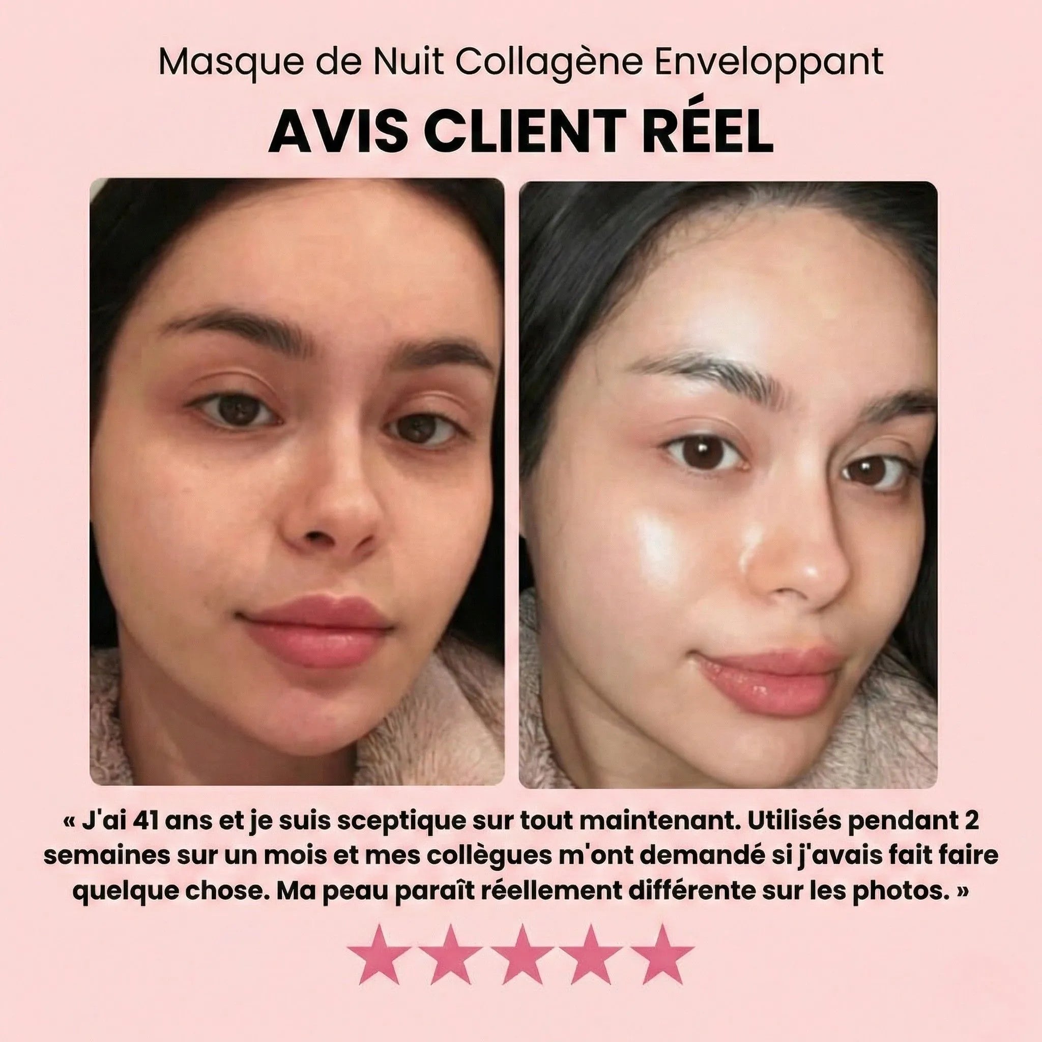 Masque de nuit enveloppant au collagène 