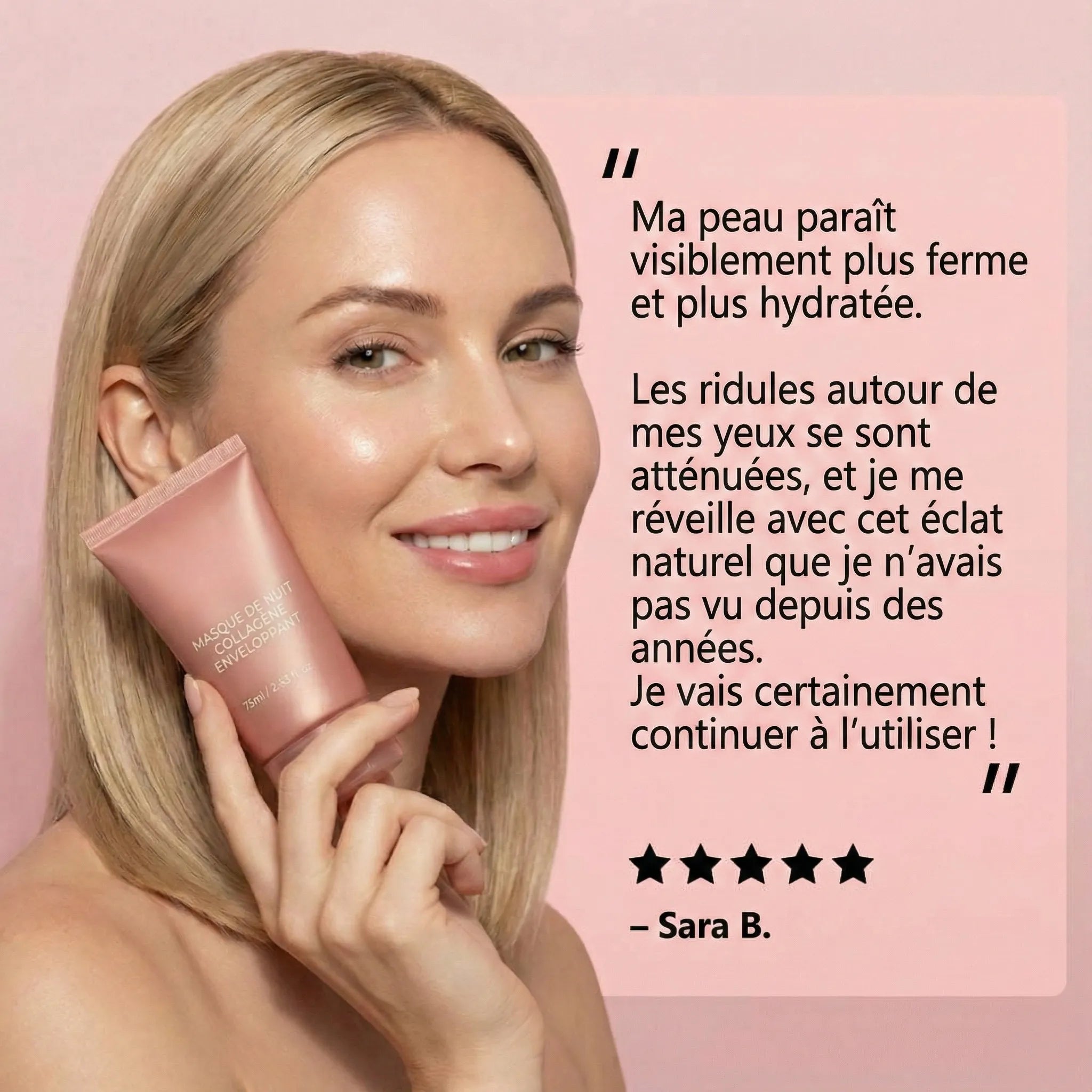 Masque de nuit enveloppant au collagène 