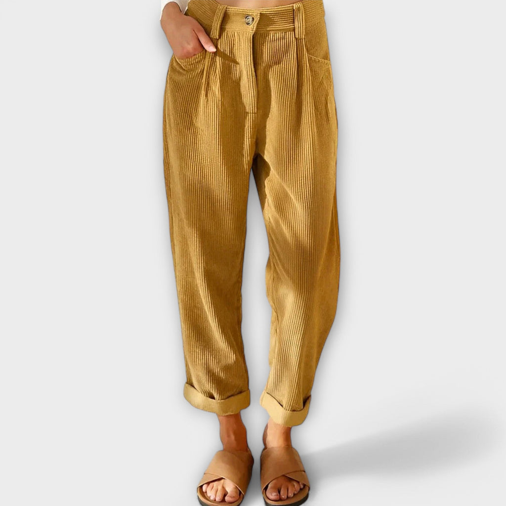 Jana - Pantalon en velours côtelé moderne
