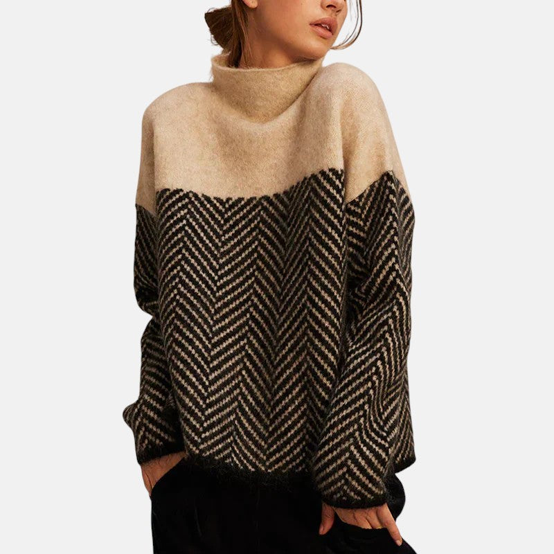 Pénélope | Pull en maille à chevrons 