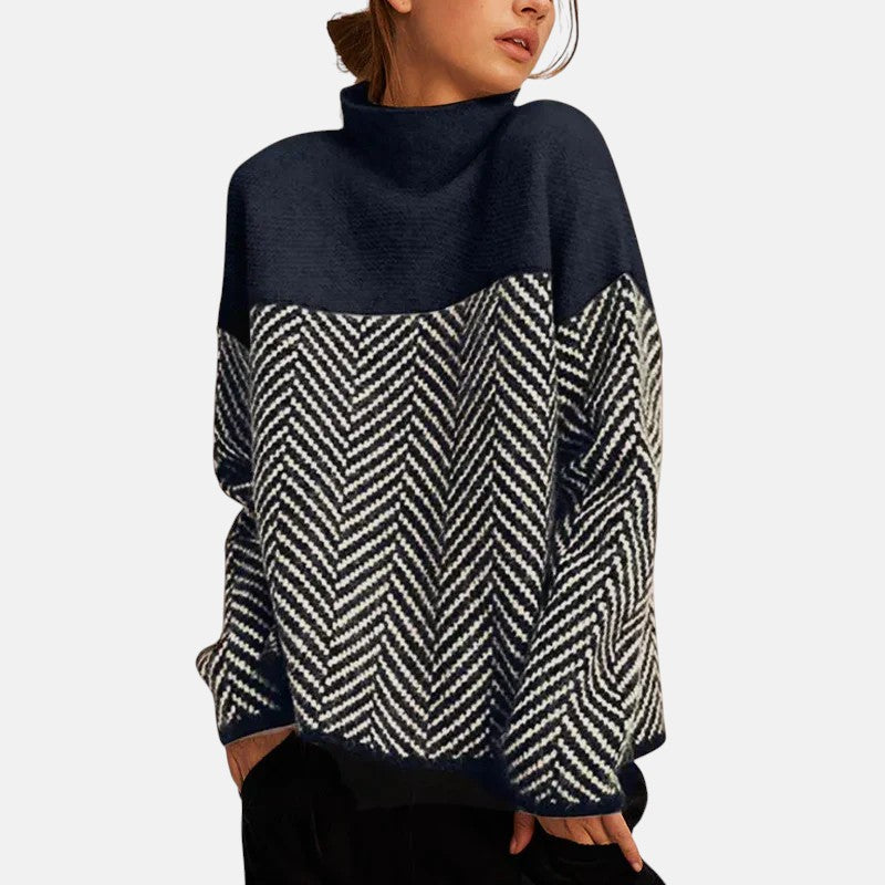 Pénélope | Pull en maille à chevrons 