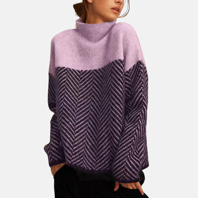 Pénélope | Pull en maille à chevrons 