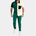 Jeter - Trendy color block ensemble en tweedelige pour hommes pour la maison