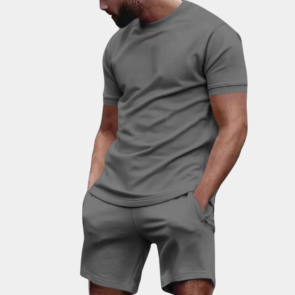 Sandro - Casual effen herenset voor de zomer