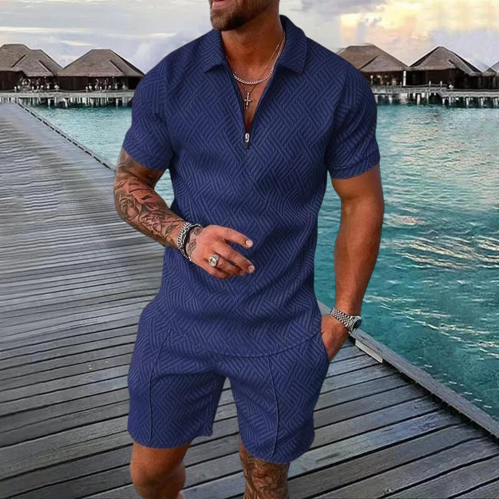 Modieuze en colorful herenset voor de zomer