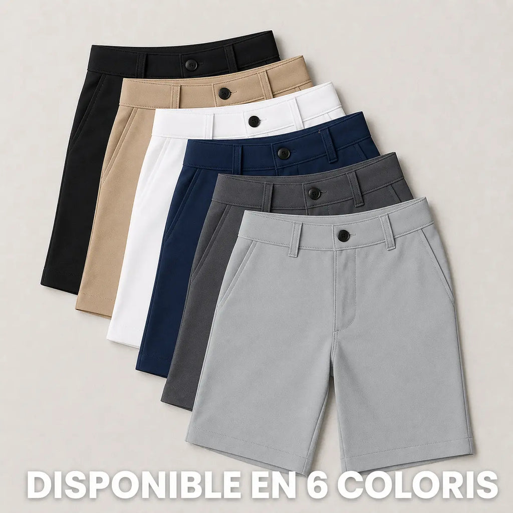 Short de Golf Pro — Stretch & Respirant