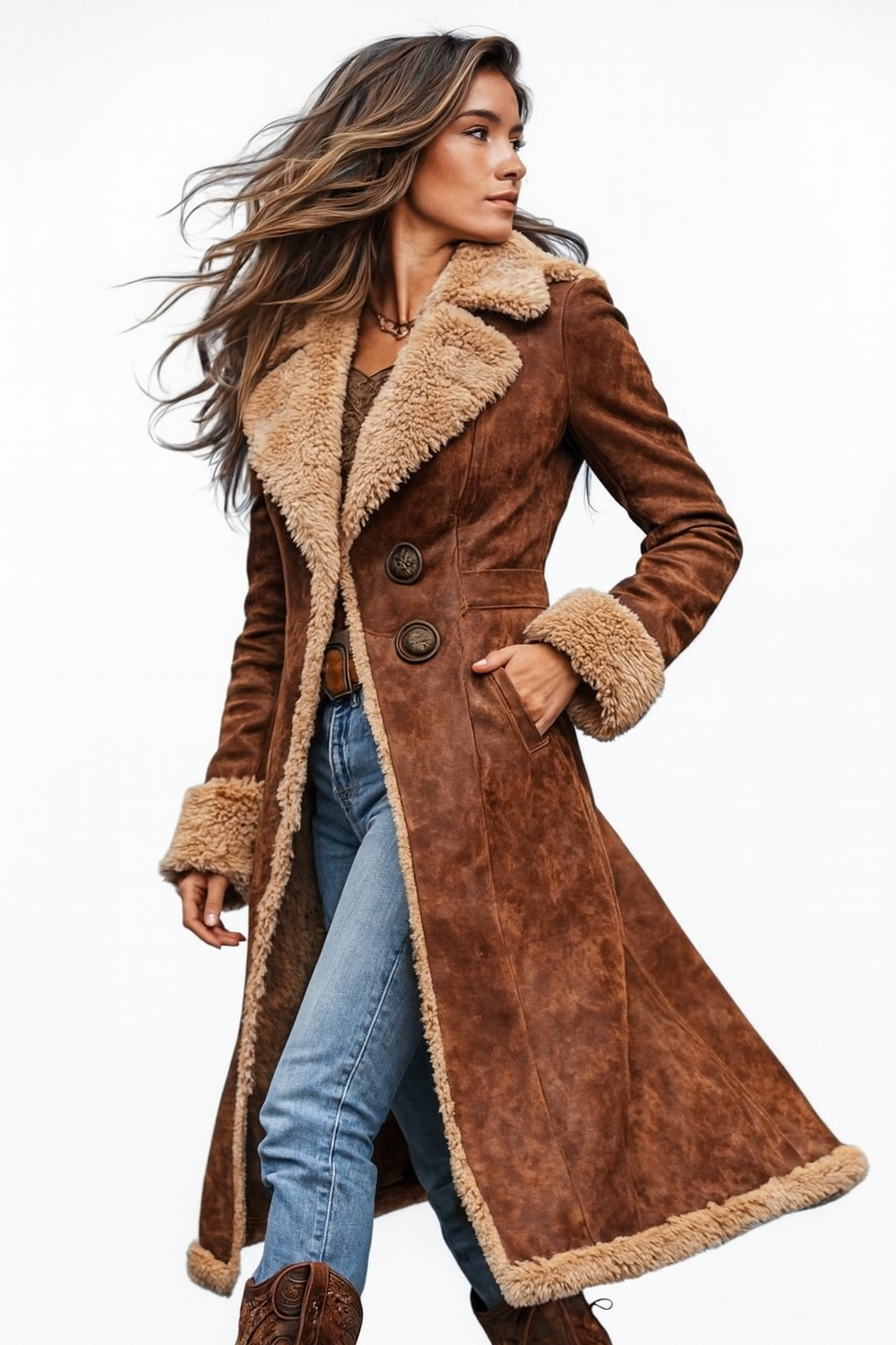 Noëlle | Manteau en fourrure douce