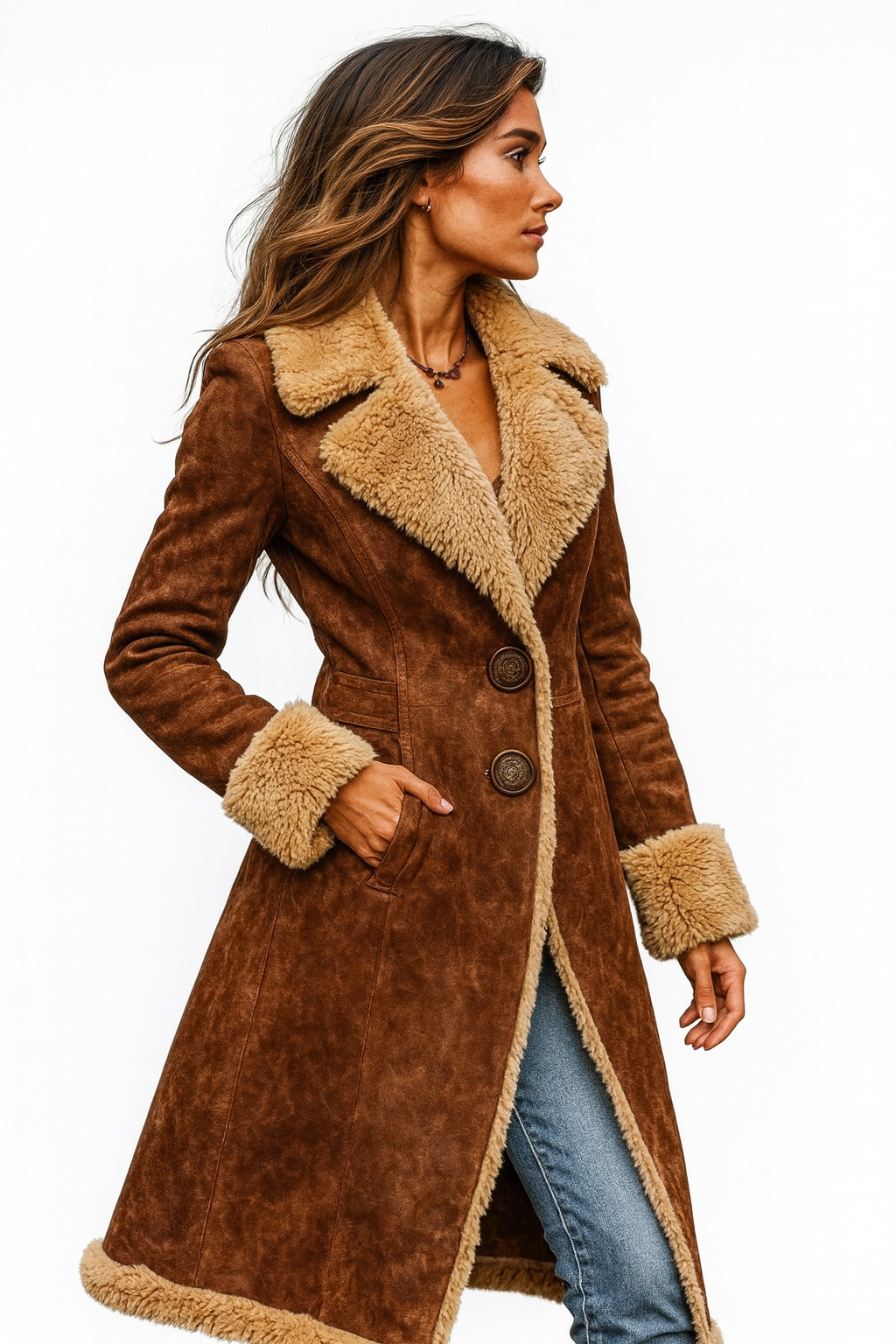 Noëlle | Manteau en fourrure douce