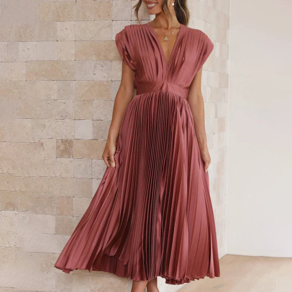 Lena™ | Elegant satin MIDI dress