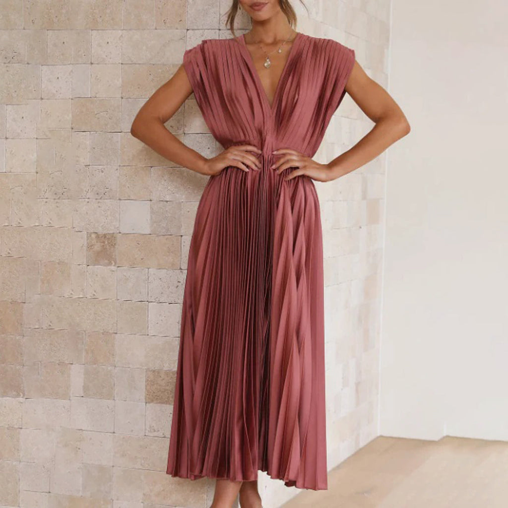 Lena™ | Elegant satin MIDI dress