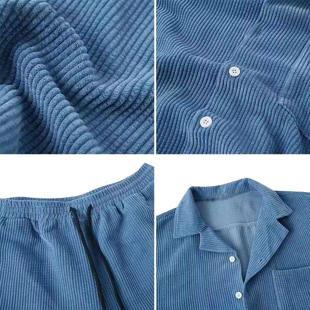 FERRAN - Heren corduroy set voor de zomer
