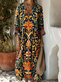 Robe vintage pour femme à imprimé floral