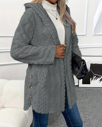 Fleece vest met capuchon | Halflang vest | Vest voor dames