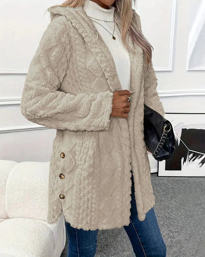 Fleece vest met capuchon | Halflang vest | Vest voor dames