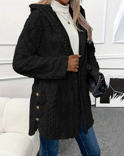 Fleece vest met capuchon | Halflang vest | Vest voor dames