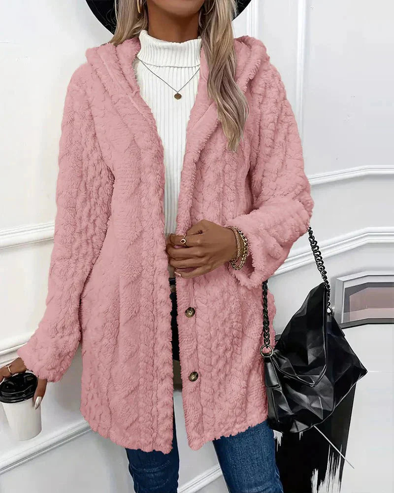 Fleece vest met capuchon | Halflang vest | Vest voor dames