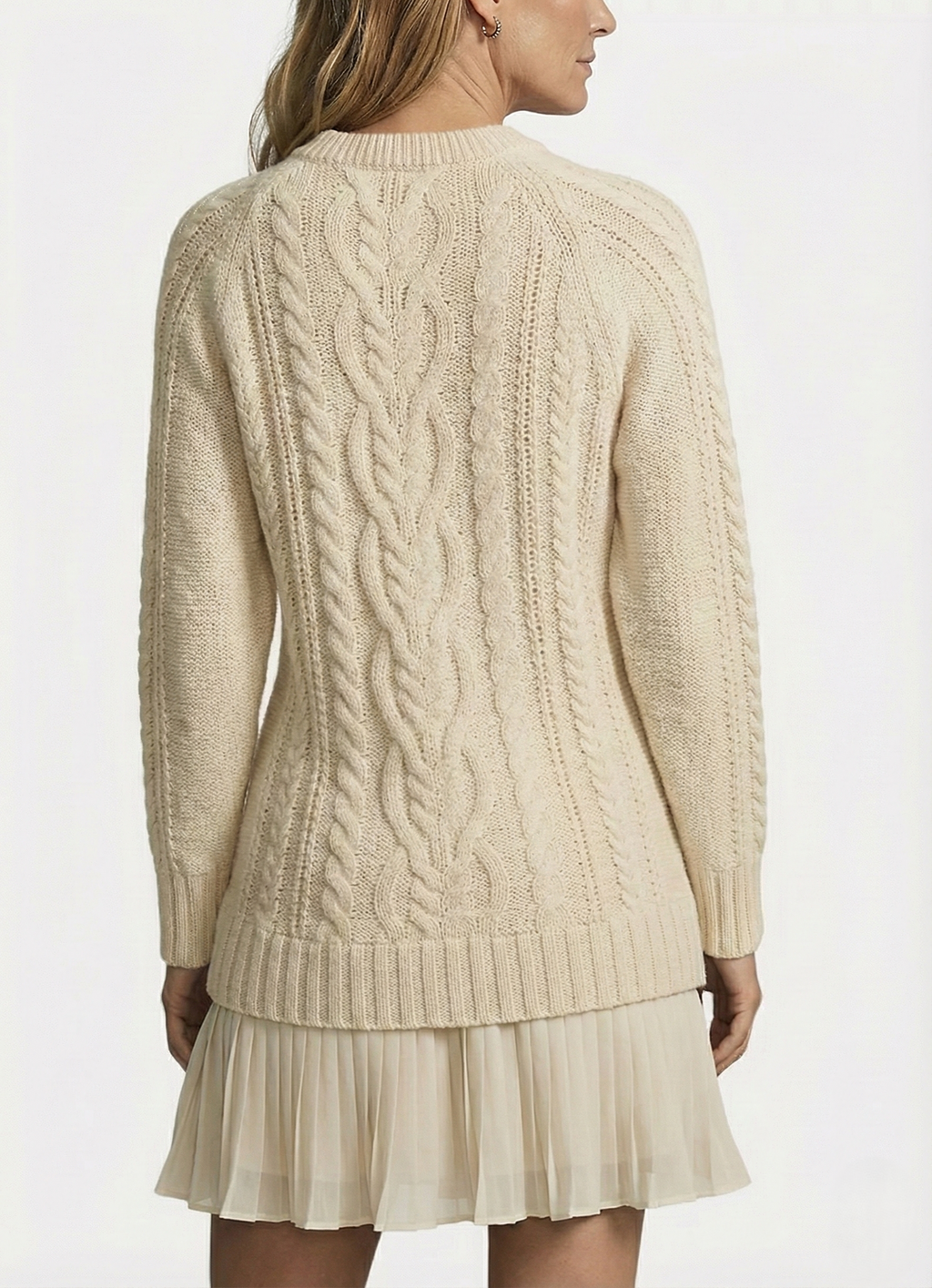 Daina | Robe pull en maille douce avec détails torsadés