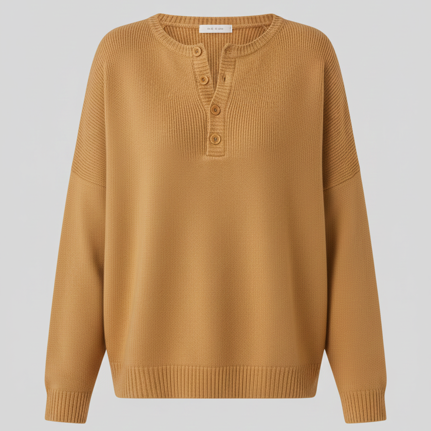 Ariel | Pull boutonné en maille fine dans un mélange de laine douce
