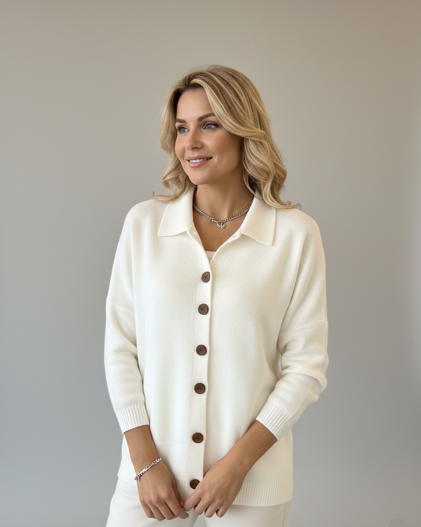 Evelyn | Chemisier boutonné en maille 