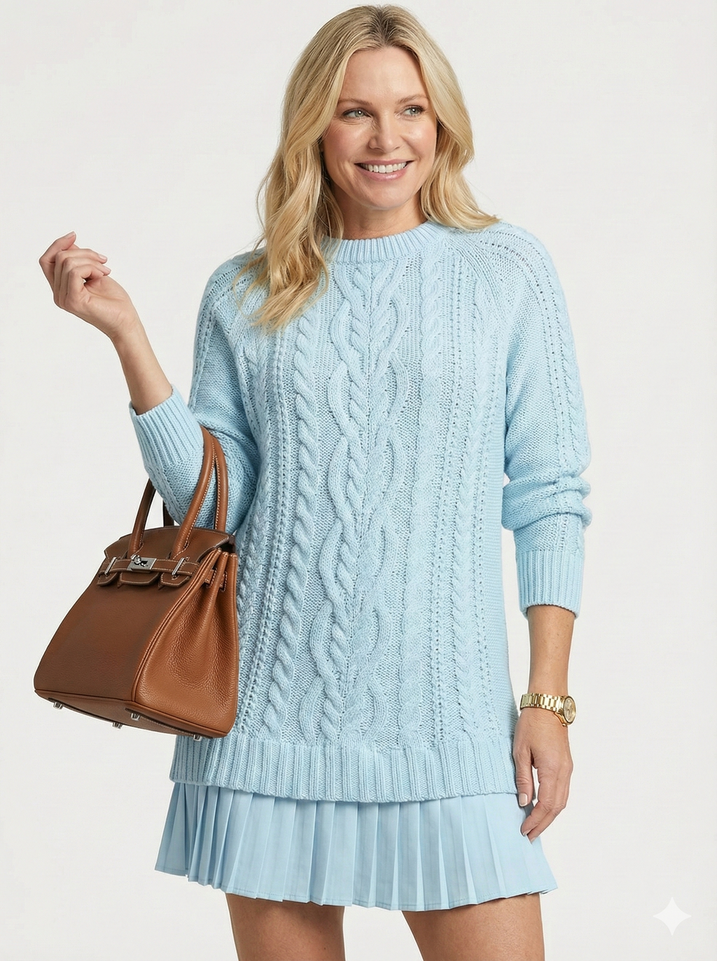Daina | Robe pull en maille douce avec détails torsadés