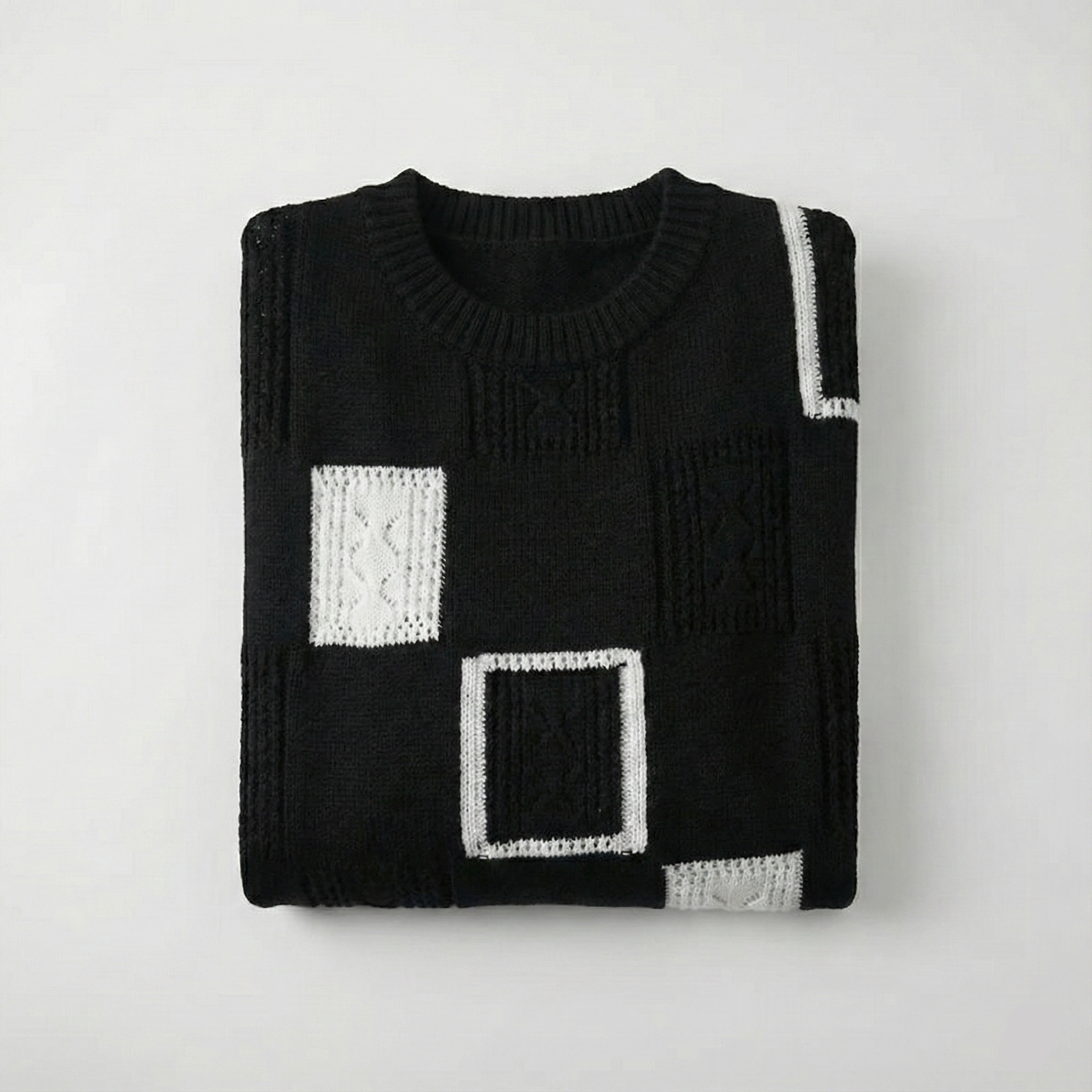 Aleida | Pull en maille moderne à motif géométrique 