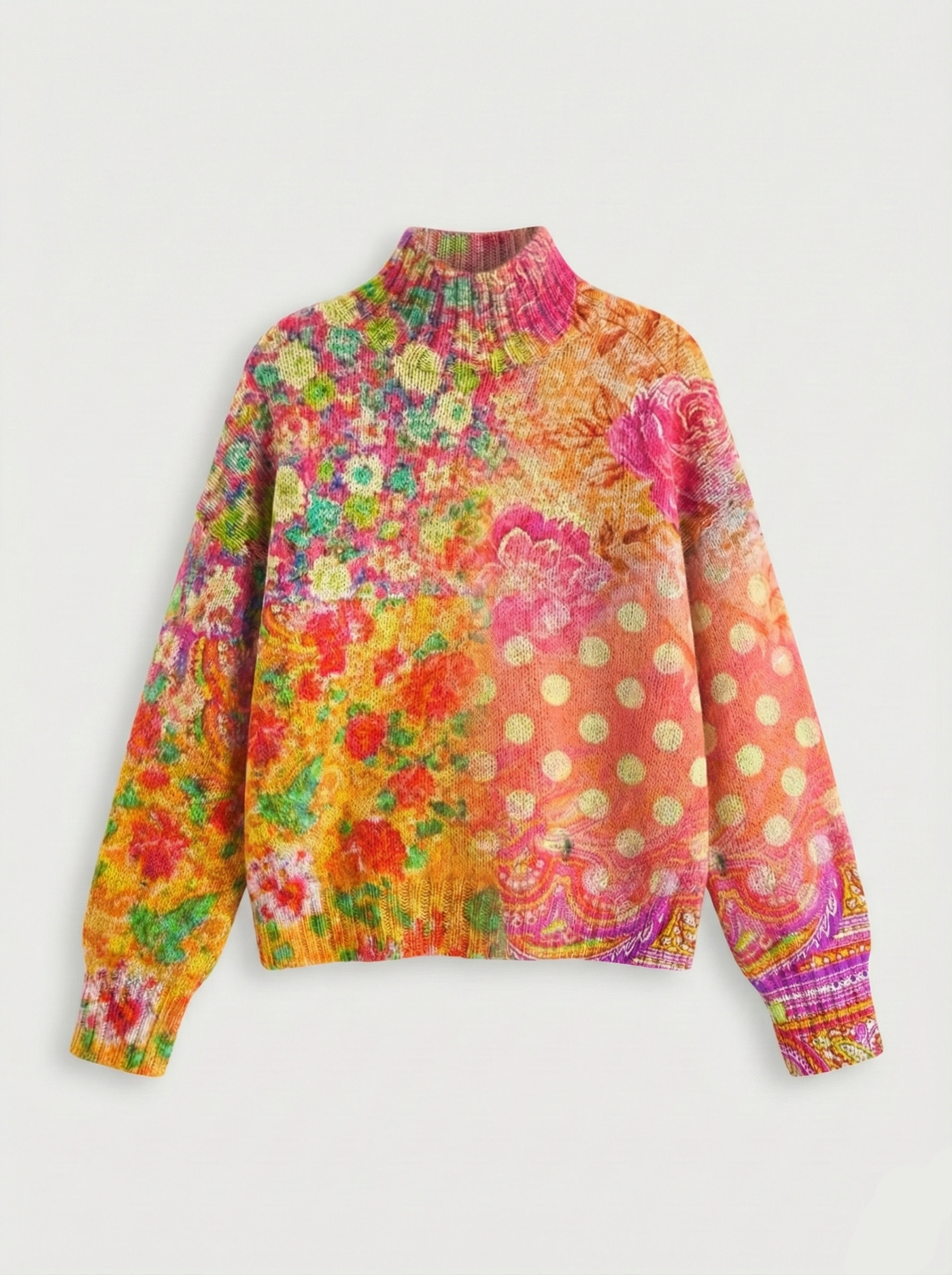 Amelia | Pull en maille à pois fleuris