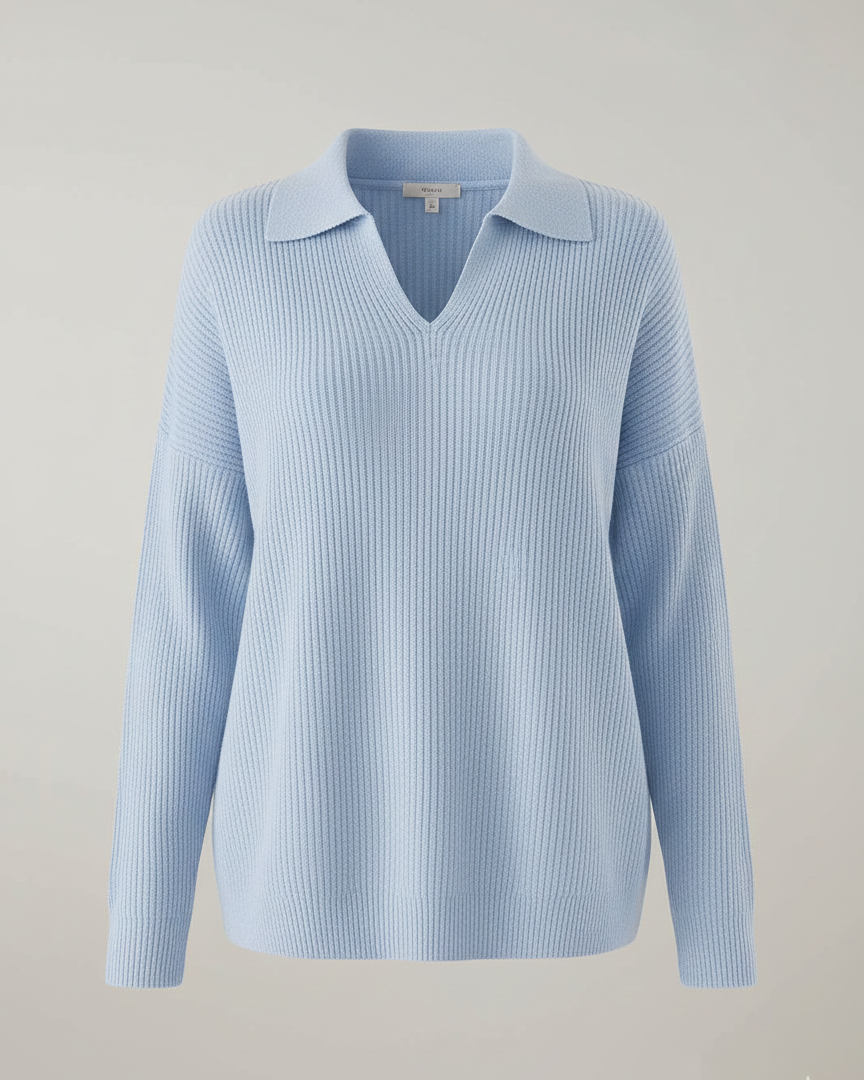 Christine | Pull à col en maille polie 