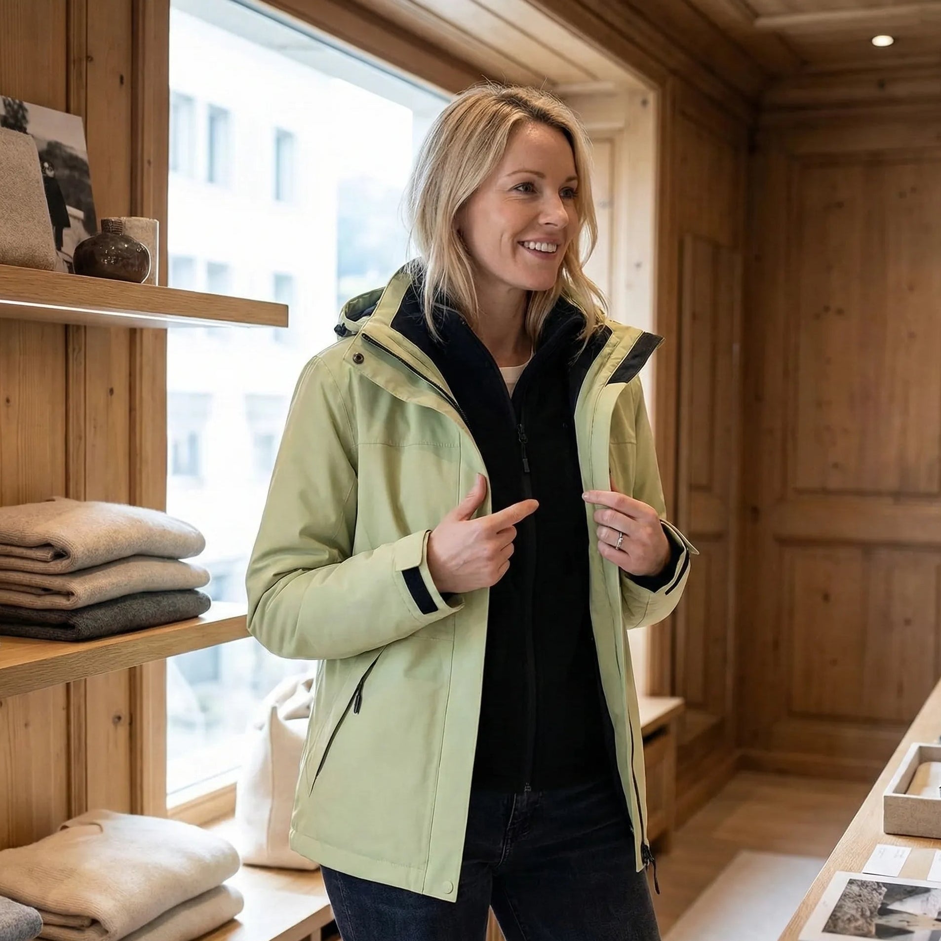 Veste Elara™ 3 en 1 toutes saisons | Imperméable et coupe-vent