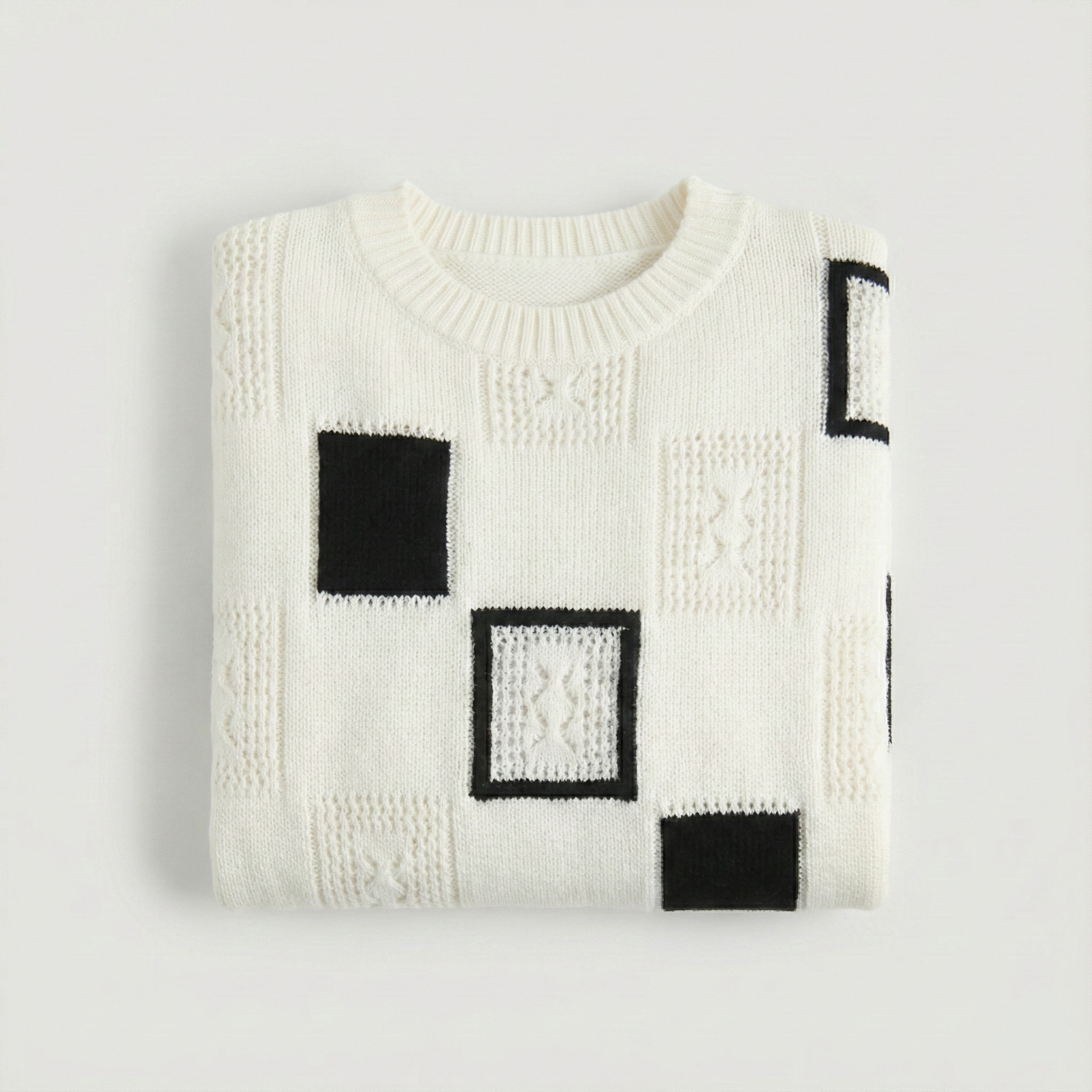 Aleida | Pull en maille moderne à motif géométrique 