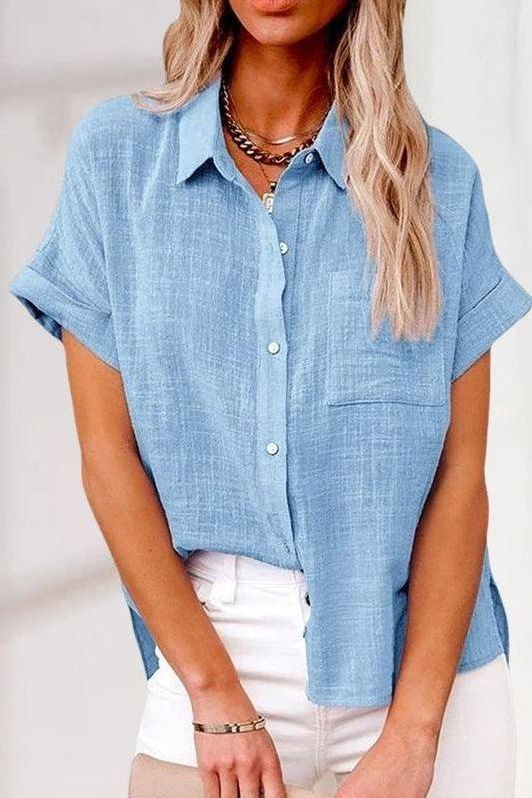 EVA™ | COMFORTABLE LINEN SHIRT BLOUSE