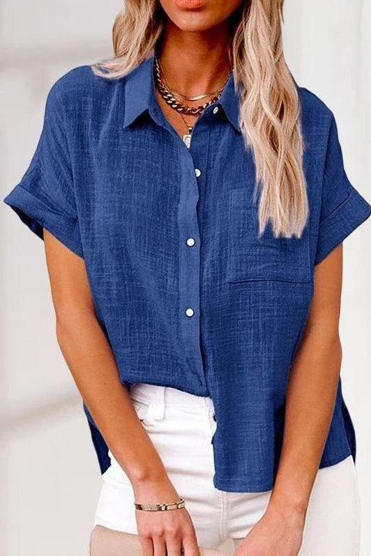 EVA™ | COMFORTABLE LINEN SHIRT BLOUSE