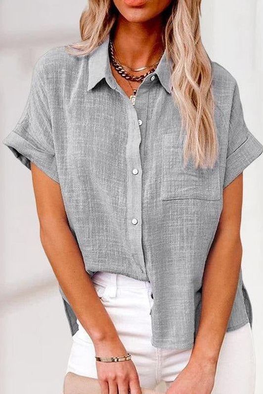 EVA™ | COMFORTABLE LINEN SHIRT BLOUSE
