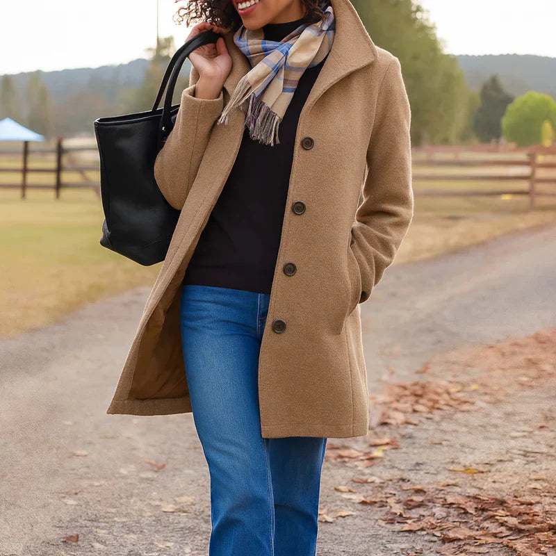 Elaine - Timeless Elegance Button Coat