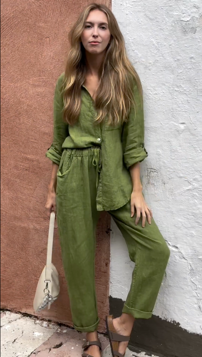 Letní elegance™ – Lněný set Marjan