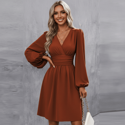 Veronika | Elegant pleated midi dress