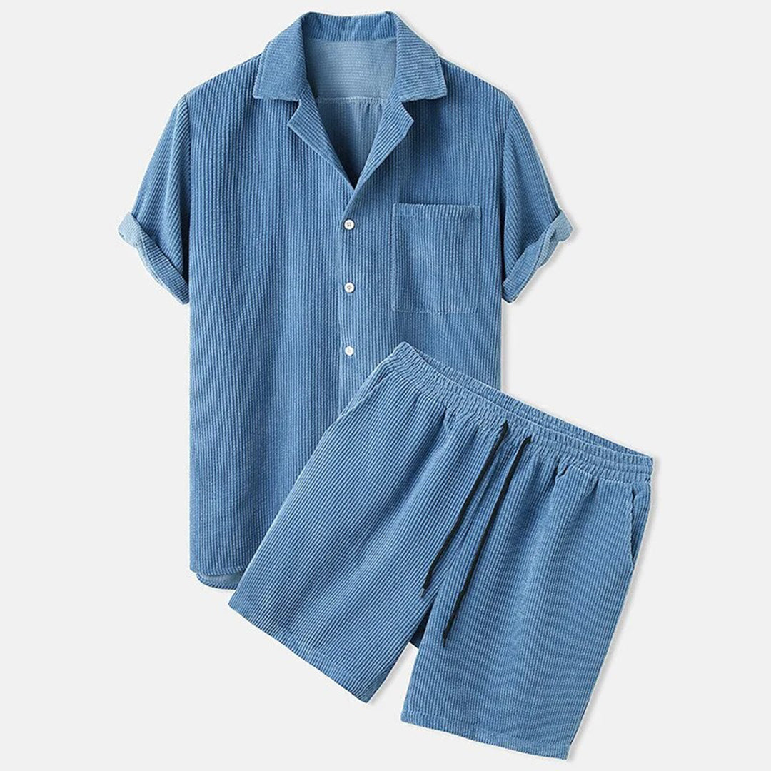 FERRAN - Heren corduroy set voor de zomer