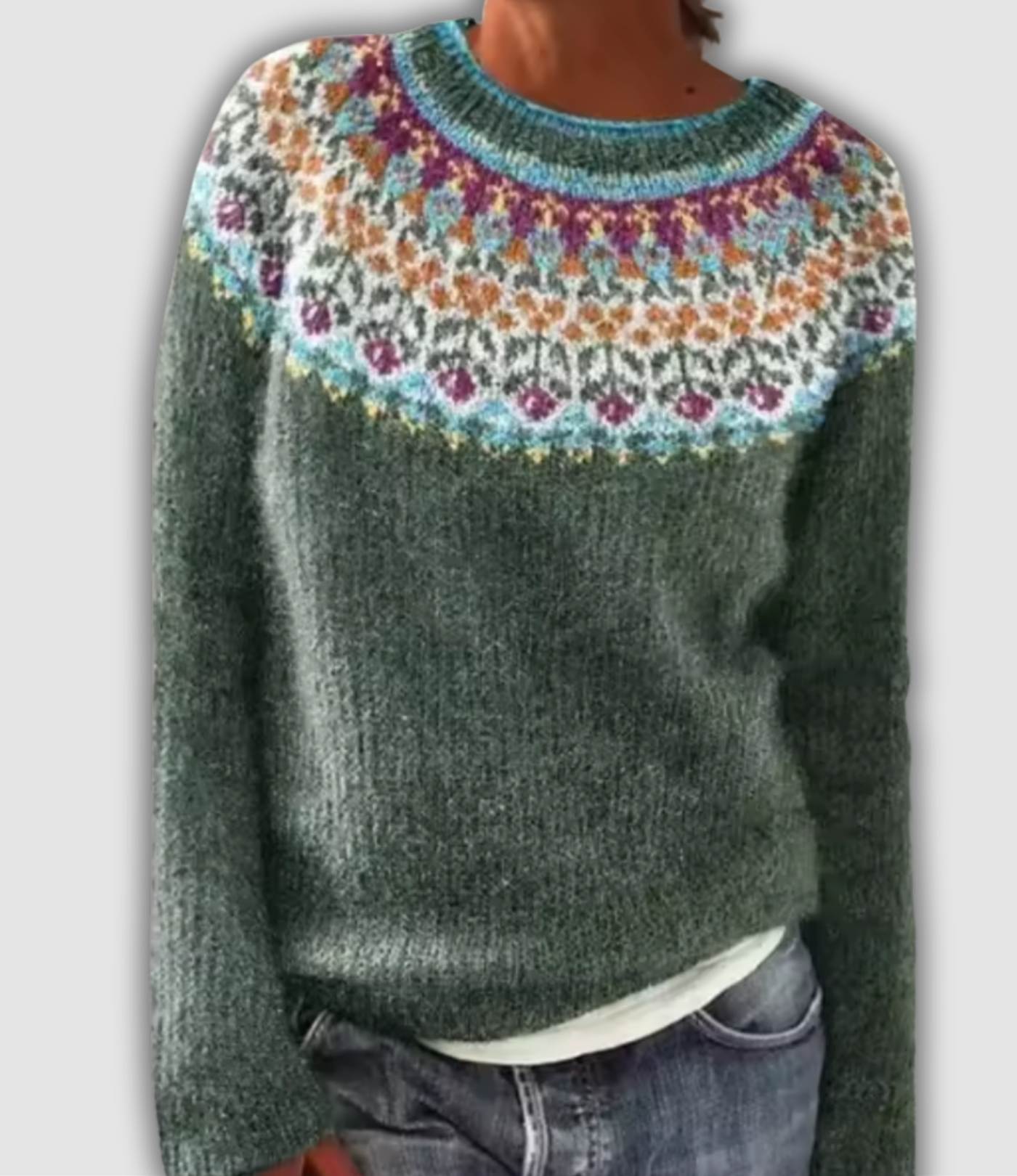 Celina™ - Gemütlicher Retro Pullover