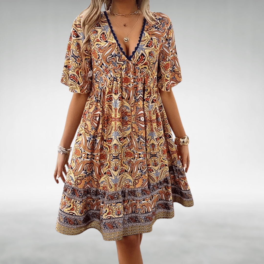 Mayamo | Robe trapèze bohème Bennett