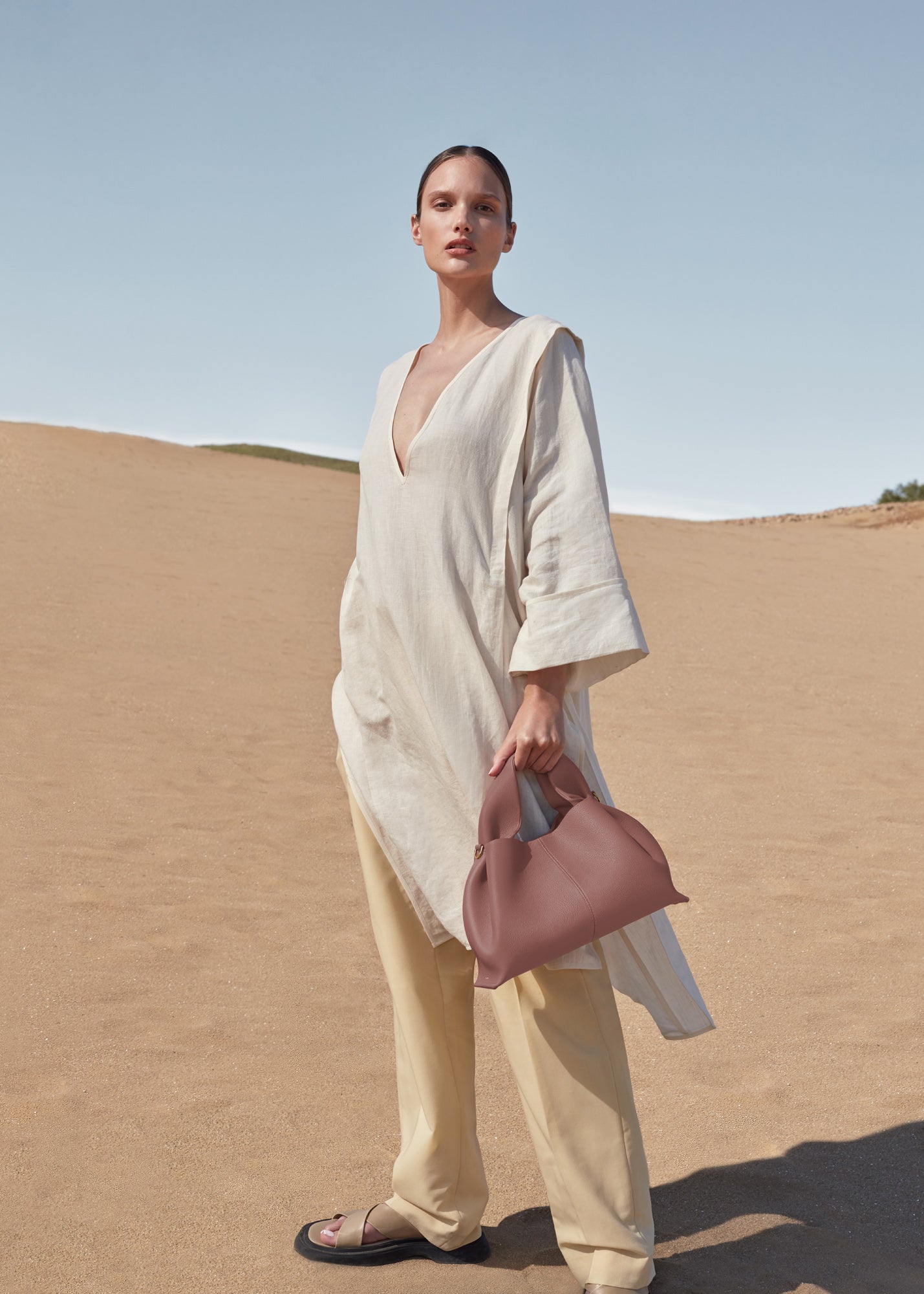 Sac cabas Lior – Grand modèle | Rose poudré