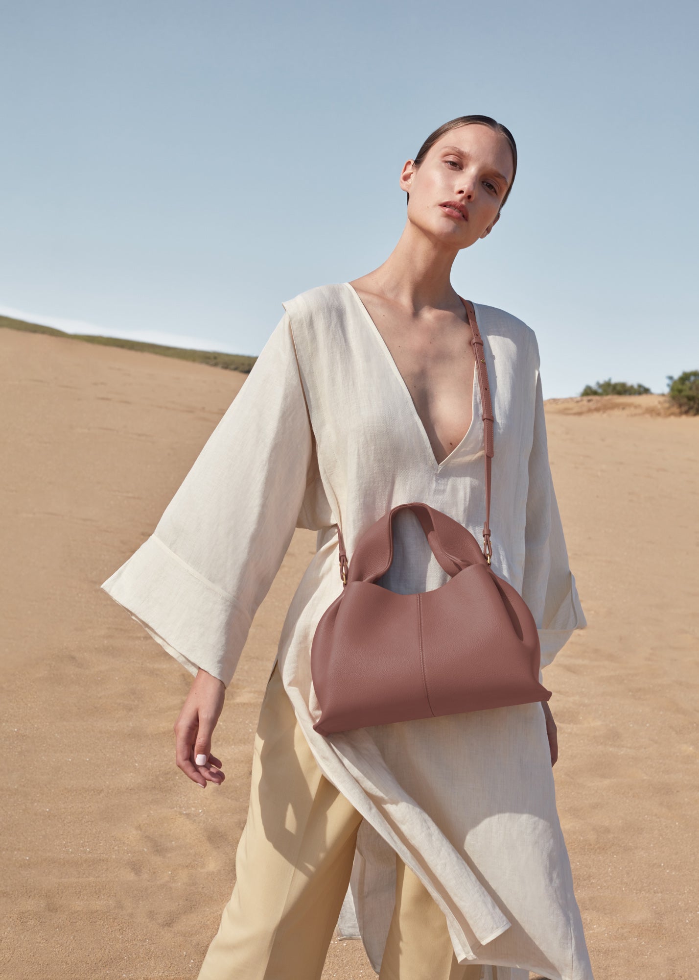 Sac cabas Lior – Grand modèle | Rose poudré