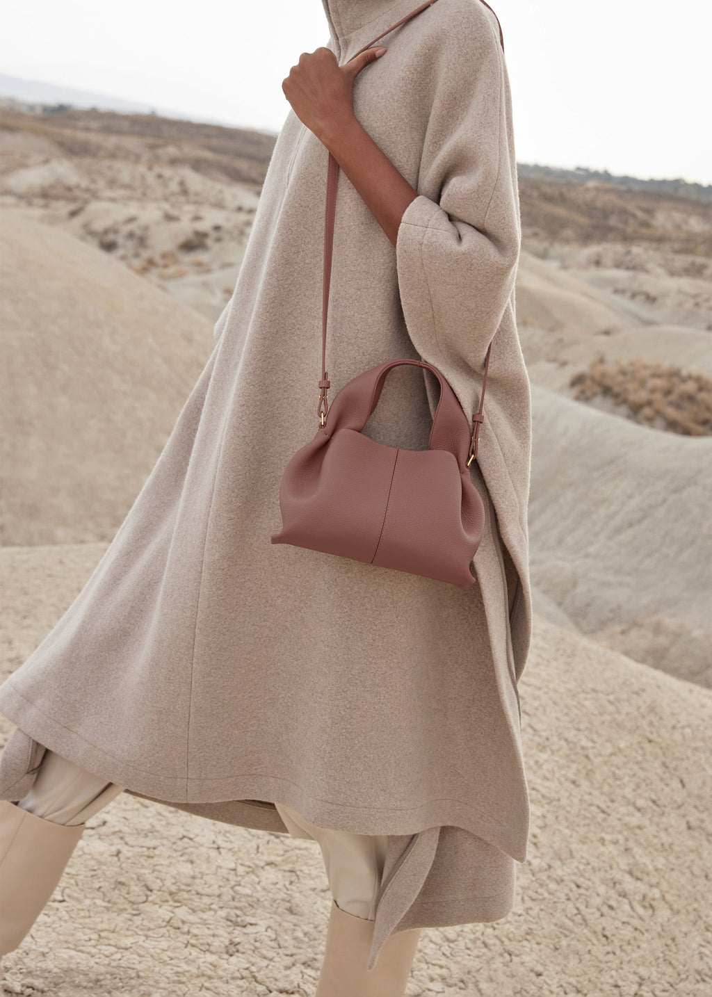 Sac cabas Lior – Mini | Rose poudré 
