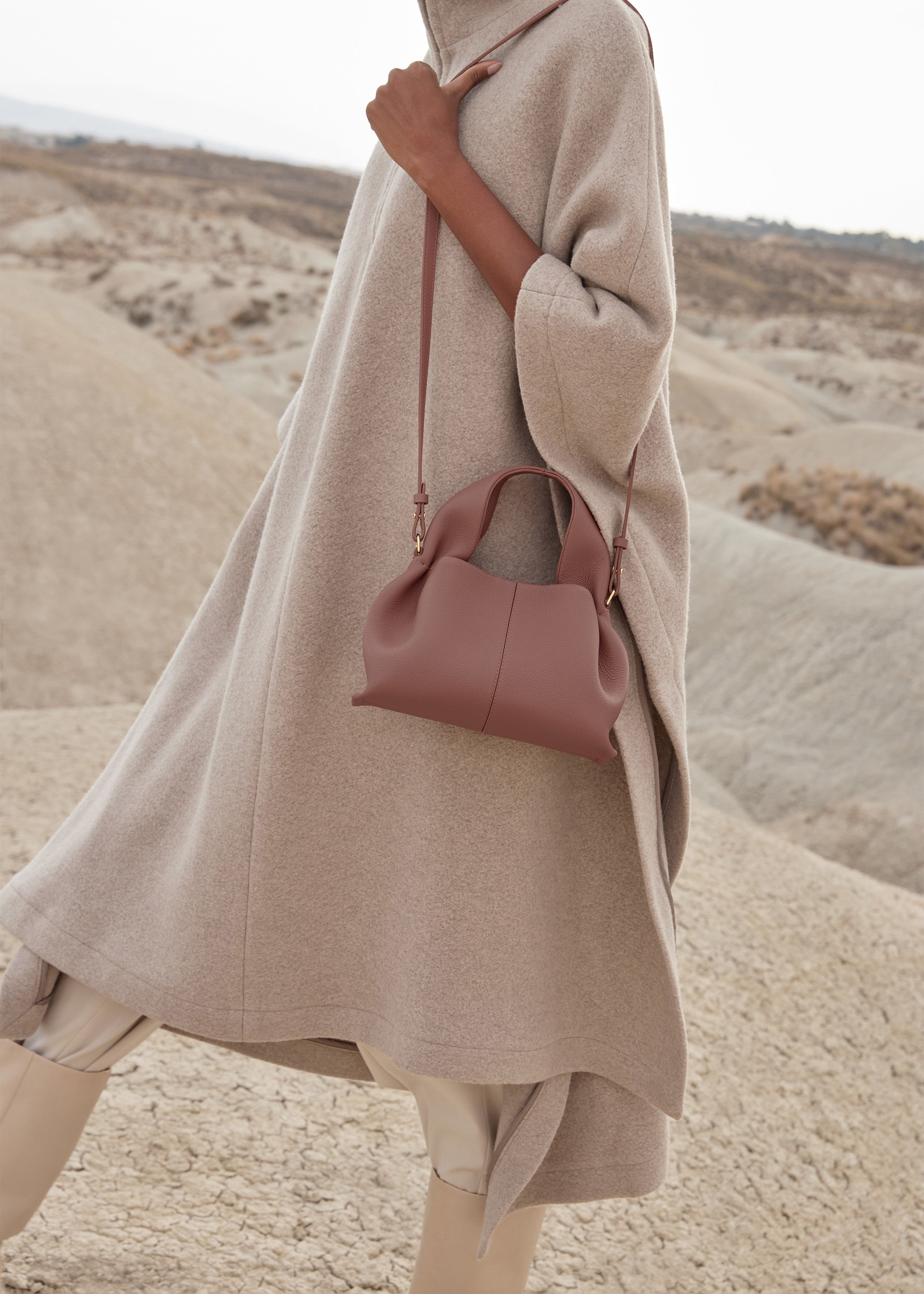 Sac cabas Lior – Mini | Rose poudré 