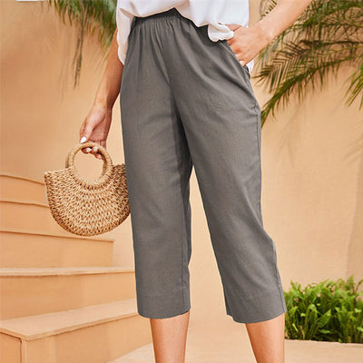 Sofia | Elegante Cropped Zomerbroek Met Elastische Taille