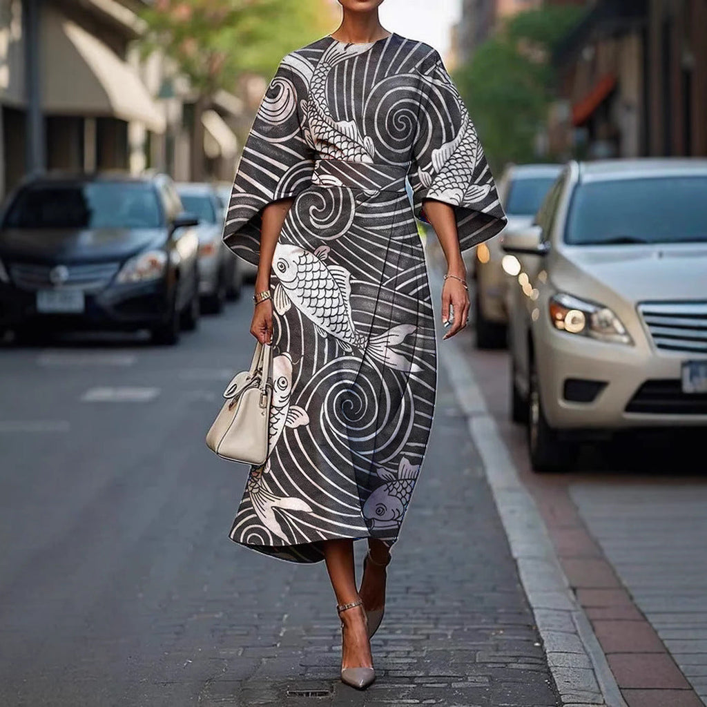Grace™ | Elegant Round Neck Dress